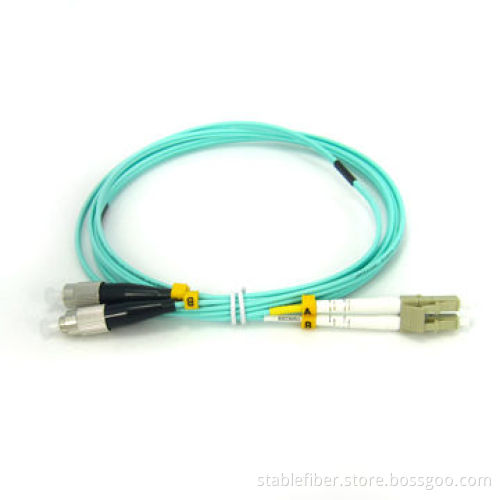 2.0mm 3m Fiber-optic FC-LC Patch Cable with <0.25dB Low Return and Multi-mode Duplex, LSZH and PVC